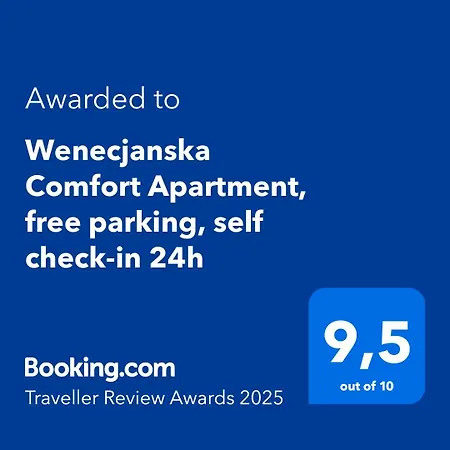 아파트 Wenecjanska Comfort Apartment, Free Parking, Self Check-in 24h *